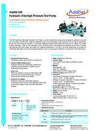 Thumbnail of document Data Sheet - 949 Hydraulic Ultra-High Pressure Calibration Pump